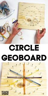 How To Make A Circle Geoboard Fun Math Activities Math Art Projects Homeschool Projects