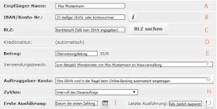 Von sparkasse zur vr bank. Dauerauftrag Dauerauftragsformular
