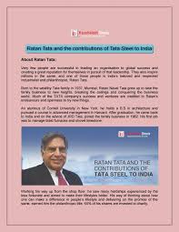 Find jrd tata latest news, videos & pictures on jrd tata and see latest updates, news, information from ndtv.com. Ratan Tata And The Contributions Of Tata Steel To India By Kaushaleshsteels Issuu