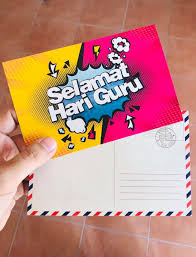 Teacher's day celebration each year represent a great tribute to the nation and society it on their deeds and contributions. Sarah Craft Poskad Kad Ucapan Hari Guru Size 4 X 6 Facebook