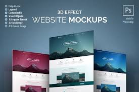 3d Effect Website Mockup Website Mockup Online Presentation Professional Web Design