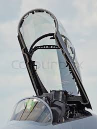The jolt has left the pilot visibly shaken and even left markings on the plane's canopy. Closeup Of A Open Fighter Jet Cockpit Stock Image Colourbox