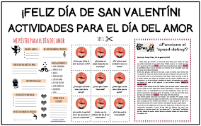 Laclasedeele Actividades Para El Dia De San Valentin Dia De San Valentin Actividades Juegos De Vocabulario
