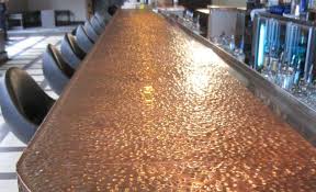 Take your kitchen to the next level in efficiency and style with the hammered copper hanging bar pot rock. Copper Bar Copper Bar Copper Bar Top Bar Decor