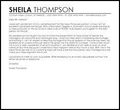 For getting cv to writing a cover letter for a job, experts in composing resumes are ready to provide the result that would impress any employer. News Producer Cover Letter Sample Cover Letter Templates Examples