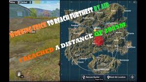 Furthest Distance Travel By Parachute Trick Pubg Mobile Travel Trick Parachute