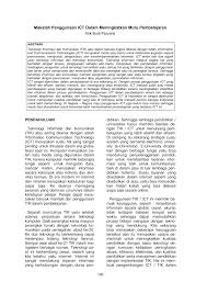 Dalam praktik pembelajaran jarak jauh, guru perlu menguasai pengetahuan pedagogi, pengetahuan konten, dan pengetahuan teknologi. Http Download Garuda Ristekdikti Go Id Article Php Article 948037 Val 14652 Title Makalah 20penggunaan 20ict 20dalam 20meningkatkan 20mutu 20pembelajaran