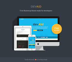 Devaid Free Bootstrap Theme For Developers Responsive Html5 Website Templates Bootstrap Template Web Template Design Website Template