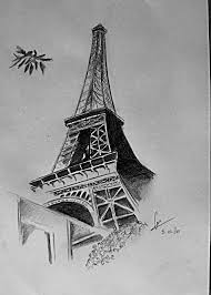Esto facilita enormemente el trabajo, ya que puedes usar una regla para dibujar un triángulo isósceles que actúa como marco. Torre Eiffel Creativo Disegni