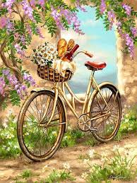 Download a free preview or high quality adobe illustrator ai, eps, pdf and high resolution jpeg versions. Pin By Debra Delene On Vintage Art Bicycle Painting Flower Painting