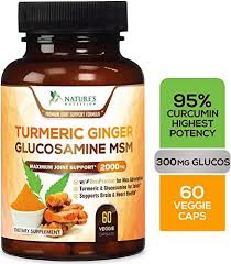 Turmeric Curcumin With Ginger Glucosamine Msm 2000mg 95 Curcuminoids Bioperine For Best Absorption Best Joint Supp In 2020 Turmeric Curcumin Vegan Joint Turmeric Pills