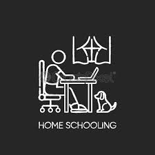 Business protection, insurance coaching vector landing page. Home Schooling Chalk White Icon On Black Background Stock Vector Crushpixel