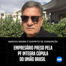 Preso na terça (10) sob suspeita de liderar um esquema de corrupção e  desvios de recursos públicos, Marcos Moura é membro da diretoria nacional e  da executiva do União Brasil, e é