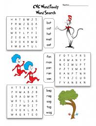 Dr Seuss Cvc Word Family Word Search Word Families Cvc Word Families Cvc Words