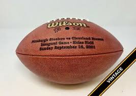 May 12, 2021 · jenna laine | espn staff writer. Steelers Vs Browns 9 16 01 Heinz Campo Juego Inaugural Equipo De Nfl Emitido Balones De Futbol Ebay