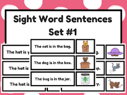 Sight Word Sentences Sight Word Sentences Word Sentences Sight Words