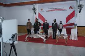 Presiden joko widodo memimpin upacara peringatan hari lahir pancasila secara virtual pada senin (1/6/2020). Hmjqqif2jct4km