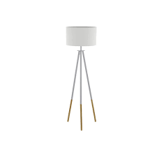 Wood tripod floor lamp with white shade, 5'. White And Wood Tripod Floor Lamp With Shade Lighting Company Uk