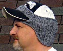 Baseball Cap Ear Warmers Knitting Crochet Knit Hat Crochet Headband