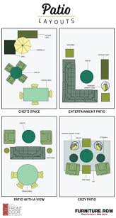 Patio Layout Guide The Front Door Patio Furniture Layout Patio Layout Patio Furniture Placement