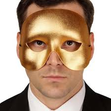 Gold Cocktail Adult Costume Half Mask