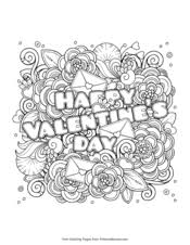 Valentines day coloring page with few details for kids. Valentine S Day Coloring Pages Free Printable Pdf From Primarygames