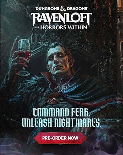Unleash nightmares... Pre-order Ravenloft: The Horrors Within now on  @DnDBeyond, link in bio.