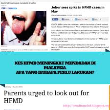 Penularan penyakit/virus hfmd adalah melalui sentuhan Coxsackie Virus A16 Cox A16 Boleh Menyebabkan Penyakit Dino Syukl