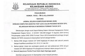 Jadwal Lengkap Pelaksanaan Skb Cpns 2019 Kejaksaan Agung Halaman All Kompas Com