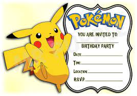 Pokemon Printed Invitations Announcements Ebay Home Furniture Diy Pokemon Party Invitations Pokemon Birthday Party Pokemon
