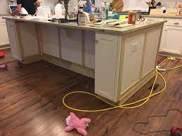 Kitchen cabinet matching toe kick Trimming Out The Kitchen Island Basic Blue House