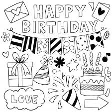 Hand Drawn Party Doodle Happy Birthday P Premium Vector Freepik Vector Background Flowe Happy Birthday Drawings Birthday Doodle Happy Birthday Posters