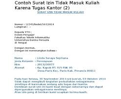 Contoh surat izin tidak kuliah karena pulang kampung. Contoh Surat Izin Tidak Mengikuti Kegiatan Kantor Contoh Surat