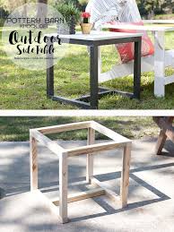 Diy Outdoor Side Table Pottery Barn Knockoff Diy Patio Furniture Diy Outdoor Furniture Diy Garden Furniture