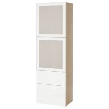 The glass inserts may be made of the cabinets differ when it comes to the substances utilized to manufacture them. Besta Storage Combination W Glass Doors White Stained Oak Effect Selsviken High Gloss White Frosted Glass Ikea