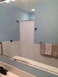 I am in love with my serena and lily bone inlaid mirror. Benjamin Moore Silvery Blue Best Bathroom Colors Trendy Bathroom Tiles Bathroom Paint Colors