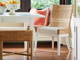 Introduce modern style to your casual dining nook or entertainment area with the warm and elegant feel of this dining set with a faux marble top. Universal Furniture Coastal Living Dover Natural Sailcloth Side Dining Chair Uf833636