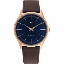 Orologio solo tempo uomo Tommy Hilfiger Adrian blu 1710466 cinturino pelle