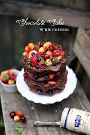 Chocolate Cake With Mixed Berries College Housewife Chocolate Recipes Easy Fudge Recipes Chocolate Chocolate Desserts Quick