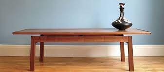 Finished wood, brass, glass, acrylics & more. Stylish Coffee Table With Sleek Lines Finewoodworking