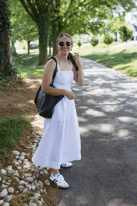 Sneakers to Wear with Dresses (and What Doesn't Work)