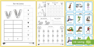 Write pairs of letters on sticker dots and place them on the bottom of several hershey's kisses. Letter V Worksheets For Kindergarten Primary Resources