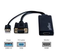 VGA to HDMI Converter with USB Audio – Black (VGAHDMI)