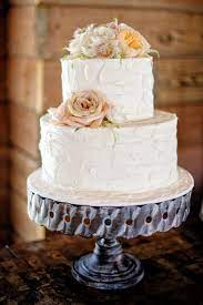 Wedding cake with buttercream white roses ideas. Ivory Buttercream Wedding Cake With Roses