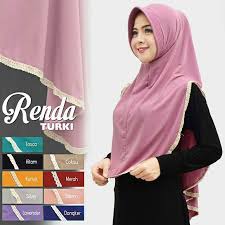 Jilbab Renda Turki Pad Antem Jilbab Bergo Pad Antem Anti Tembem Dengan Variasi Renda Impor Di Sekeliling Uju Giyim Basortusu Baglama Teknikleri Dikis