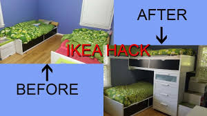 The best ikea kallax hack with doors & overlays. Ikea Hack Single Beds Turn Into A Modern Bunk Bed Youtube
