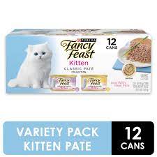 Check spelling or type a new query. 12 Pack Fancy Feast Grain Free Pate Wet Kitten Food Variety Pack Kitten Classic Pate Collection Chicken Salmon 3 Oz Cans Walmart Com Walmart Com