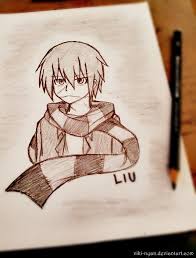 Liu Pencil Creepypasta Characters Creepypasta Slenderman Anime Character Drawing Awwww this looks so cool!! liu pencil creepypasta characters