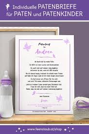 Die besten patenkind geschenk ideen auf pinterest bei uns findest du viele. Patenbrief Patenurkunde Taufpate Patenkind Feenstaub At Shop Patenkind Zur Taufe Taufpate