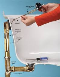 Hair, soap, and other debris tend to collect on the stem below the stopper's plug, as well as on the rod that moves the stopper up and down (the rod extends into and through the middle of the drain pipe from the rear). How To Unclog A Bathtub Drain Without Chemicals Plumbing Repair Bathtub Drain Bathtub Drain Stopper